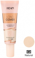 HEAN - Long Cover - Perfect Skin - Mocno kryjący, wodoodporny podkład do twarzy z SPF20 - 25 ml  - C2 NATURAL  - C2 NATURAL 