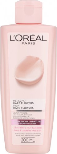 L'Oréal - MILK RARE FLOWERS - Mleczko łagodzące do demakijażu skóry suchej i wrażliwej - 200 ml
