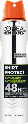 L'Oréal - MEN EXPERT - SHIRT PROTECT - ANTI-MARKS ANTI-PERSPIRANT 48H - Antyperspirant w aerozolu dla mężczyzn - 250 ml