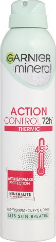 GARNIER - Mineral - Action Control+ 72h Termic - Anti-Perspirant - Antyperspirant w aerozolu dla kobiet - 250 ml
