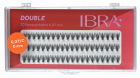 Ibra - DOUBLE FLARES EYELASH - KNOT-FREE - Double volume eyelash tufts  - 8 mm - 8 mm