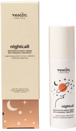 Resibo - Nightcall - Restorative Night Cream with Gradual Tan Effect - Regenerujący krem na noc z efektem subtelnej opalenizny - 50 ml