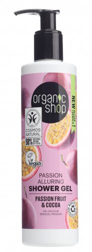 ORGANIC SHOP - PASSION ALLURING SHOWER GEL - Shower gel with passion fruit and cocoa - Passion fruit & Cocoa