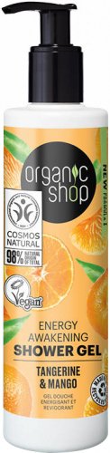 ORGANIC SHOP - ENERGY AWAKENING SHOWER GEL - Pobudzający żel pod prysznic z ekstraktami z mandarynki i mango - TANGERINE & MANGO - 280 ml