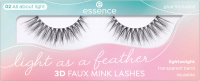 Essence - 3D FAUX MINK LASHES - False eyelashes on a strip with a 3D effect - Light as a feather + glue - 02 - ALL ABOUT LIGHT - 02 - ALL ABOUT LIGHT