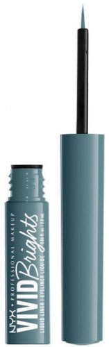 NYX Professional Makeup - VIVID BRIGHTS - MATTE LIQUID EYELINER - Matowy tusz do kresek z pędzelkiem - 2 ml - 01 - CYAN SIMP