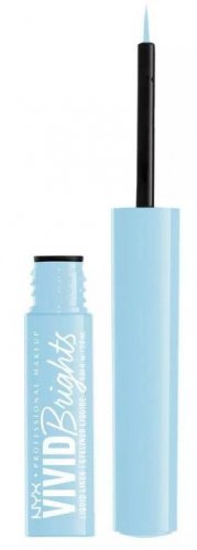 NYX Professional Makeup - VIVID BRIGHTS - MATTE LIQUID EYELINER - Matowy tusz do kresek z pędzelkiem - 2 ml - 06 - BLUE THANG
