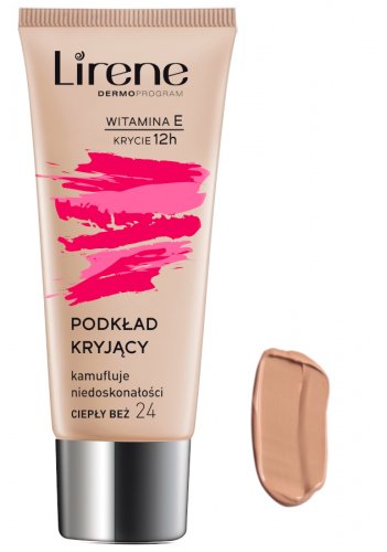 Lirene - Covering face foundation with vitamin E - 30 ml - 24 - WARM BEIGE