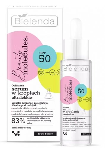 Bielenda - Beauty Molecules - Ultralight Protective Face Serum SPF50 - Ochronne, ultralekkie serum w kropelkach - 30 ml 