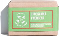Mydlarnia Cztery Szpaki - Naturalne mydło z peelingiem - Truskawka i Werbena - 110 g
