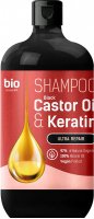 Bio Naturell - Black Castor Oil & Keratin Shampoo - Shampoo for all hair types with castor oil and keratin - 946 ml