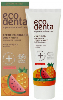 ECODENTA - Certified Organic Juicy Fruit Toothpaste for Kids - Pasta do zębów dla dzieci, bez fluoru - SOCZYSTY OWOC - 75 ml