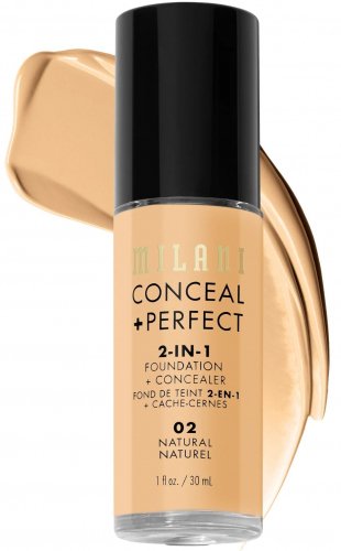 MILANI - CONCEAL + PERFECT - 2-IN-1 FOUNDATION + CONCEALER - 30 ml - 02 - NATURAL