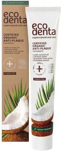 ECODENTA - Certified Organic Anti-Plaque Toothpaste - Toothpaste against tartar - Without fluoride - 75 ml
