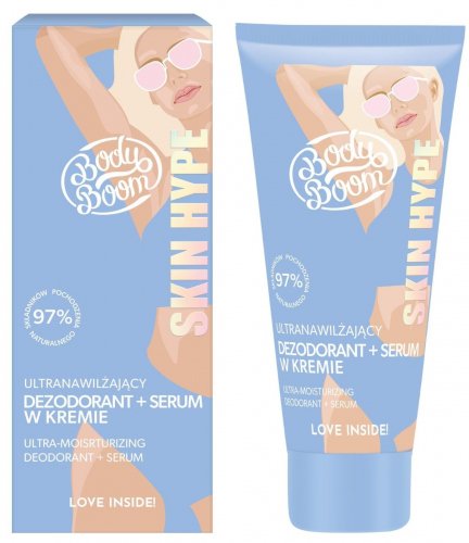 Body Boom - SKIN HYPE - Ultra-Moisrturizing Deodorant + Serum - Ultranawilżający dezodorant + serum w kremie - 50 ml 