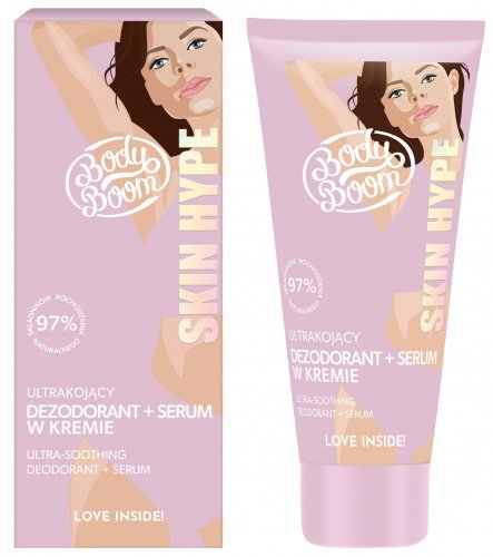 Body Boom - SKIN HYPE - Ultra-Soothing Deodorant + Serum - Ultrakojący dezodorant + serum w kremie - 50 ml 