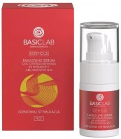 BASICLAB - ESTETICUS - Emulsion Serum - Emulsyjne serum z 0,5% czystym retinolem, 4% witaminą C, CBD oraz koenzymem Q10 - Odnowa i stymulacja - Noc - 15 ml