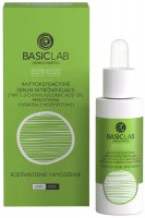 BASICLAB - ESTETICUS - Antioxidant Balancing Serum -  Antyoksydacyjne serum wyrównujące z wit. C 15%, prebiotykiem i filtratem z wody ryżowej - Rozświetlenie i wyciszenie - Dzień/Noc - 30 ml 