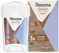 Rexona - Maximum Protection - Antiperspirant Cream 96H - Strong, creamy antiperspirant stick for women - Clean Scent - 45 ml