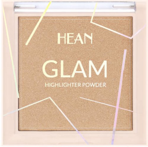 HEAN - GLAM HIGHLIGHTER POWDER - Wielofunkcyjny rozświetlacz do twarzy i ciała - 7,5 g - 204 - GOLD GLOW