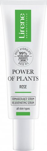 Lirene - POWER OF PLANTS - ROSE - REJUVENATING FACE SERUM - Odmładzające serum do twarzy - Dzień/Noc - RÓŻA - 30 ml