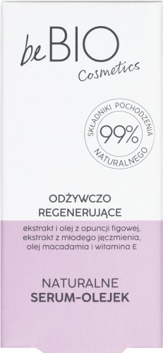 beBIO - Naturalne serum-olejek odżywczo regenerujący do twarzy - 30 ml