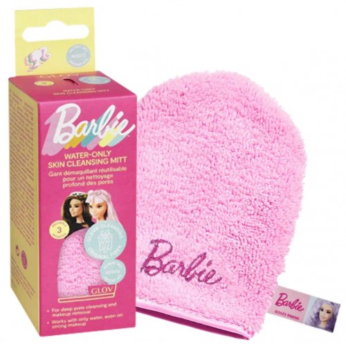 GLOV - BARBIE - Water-Only Skin Cleansing Mitt - Wielorazowa rękawiczka do demakijażu i oczyszczania twarzy - Edycja Limitowana - Cozy Rosie