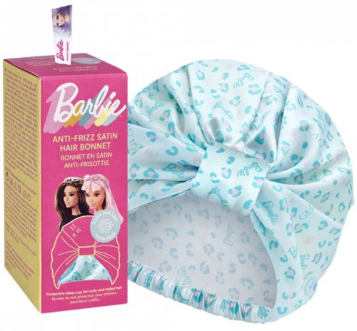 GLOV - BARBIE - Anti-Frizz Satin Hair Bonnet - Satin bonnet for curly hair that protects against friction and frizz - Limited edition - Blue Panther