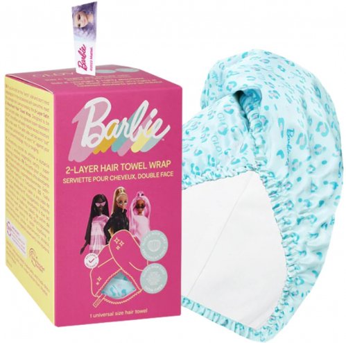 GLOV - BARBIE - 2-Layer Hair Towel Wrap - Dwustronny, satynowy turban do włosów - Edycja limitowana - Blue Panther