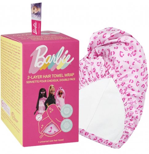 GLOV - BARBIE - 2-Layer Hair Towel Wrap - Dwustronny, satynowy turban do włosów - Edycja limitowana - Pink Panther