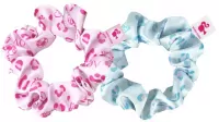 GLOV - BARBIE - Scrunchies - Zestaw 2 gumek do włosów - Edycja Limitowana - Pink Panther + Blue Panther - Rozmiar S