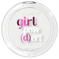 CLARESA - GIRL POW(D)ER - Pressed Powder - Puder prasowany - 12 g - 00 Transparent - 00 Transparent