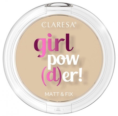 CLARESA - GIRL POW(D)ER - Pressed Powder - Puder prasowany - 12 g - 02 Natural Beige