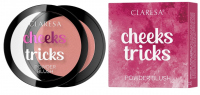 CLARESA - CHEEKS TRICKS - Powder Blush - Róż prasowany - 4 g - 01 Charm - 01 Charm