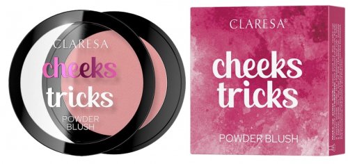 CLARESA - CHEEKS TRICKS - Powder Blush - Róż prasowany - 4 g - 02 Wonder