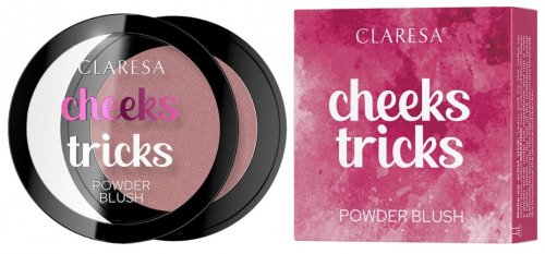 CLARESA - CHEEKS TRICKS - Powder Blush - Róż prasowany - 4 g - 03 Illusion