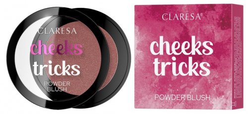 CLARESA - CHEEKS TRICKS - Powder Blush - Róż prasowany - 3.5 g - 06 Lure