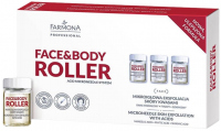 Farmona Professional - FACE & BODY ROLLER - Microneedle Skin Exfoliation With Acid - Preparat do zabiegów mezoterapii mikroigłowej twarzy i ciała - Zestaw 5 ampułek - 5x5 ml