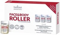 Farmona Professional - FACE & BODY ROLLER - Microneedle Skin Exfoliation With Acid - Preparation for face and body microneedle mesotherapy treatments - Set of 5 ampoules - 5x5 ml