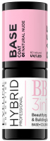 Eveline Cosmetics - HYBRID PROFESSIONAL - Beautifying & Building Base - Baza hybrydowa upiększająco-budująca - 01 Natural Nude - 5 ml