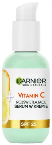 GARNIER - SKIN NATURALS - VITAMIN C - Brigthening & Glow Boosting Serum Cream - Rozświetlające serum w kremie 2w1 - SPF25 - 50 ml