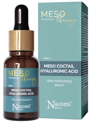 Nacomi Next Level - MESO Therapy - MESO COCTAIL HYALURONIC ACID - Ultra-Moisturizing Serum - Ultra-moisturizing cocktail with hyaluronic acid - 15 ml
