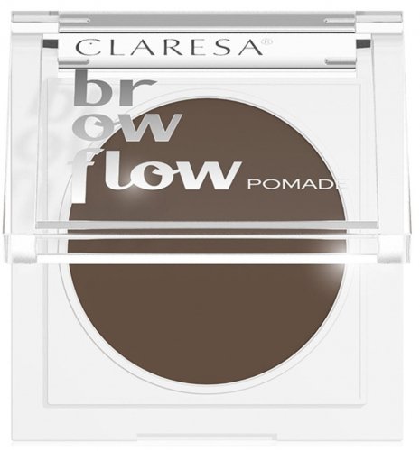 CLARESA - BROW FLOW - Fluffy Eyebrow Pomade - Puszysta pomada do brwi - 3,5 g - 02 Medium Brown