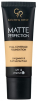 Golden Rose - MATTE PERFECTION - Full Coverage Foundation - Matte face foundation - SPF15 - 35 ml - W2 - W2