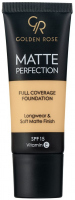Golden Rose - MATTE PERFECTION - Full Coverage Foundation - Matte face foundation - SPF15 - 35 ml - W3 - W3