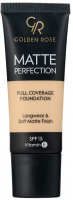 Golden Rose - MATTE PERFECTION - Full Coverage Foundation - Matte face foundation - SPF15 - 35 ml - N1 - N1