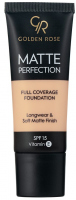 Golden Rose - MATTE PERFECTION - Full Coverage Foundation - Matte face foundation - SPF15 - 35 ml - C3 - C3