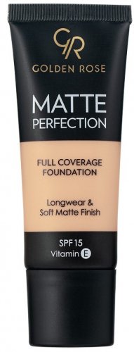 Golden Rose - MATTE PERFECTION - Full Coverage Foundation - Matte face foundation - SPF15 - 35 ml - C3