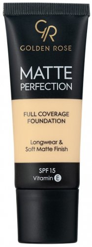 Golden Rose - MATTE PERFECTION - Full Coverage Foundation - Matujący podkład do twarzy - SPF15 - 35 ml - W1