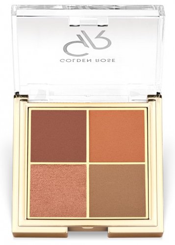 Golden Rose - Quattro Eyeshadow Palette - Paleta 4 cieni do oczu - 4x2,2 g - 05 RED BRICK
